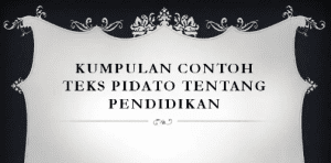 contoh pidato tema pendidikan
