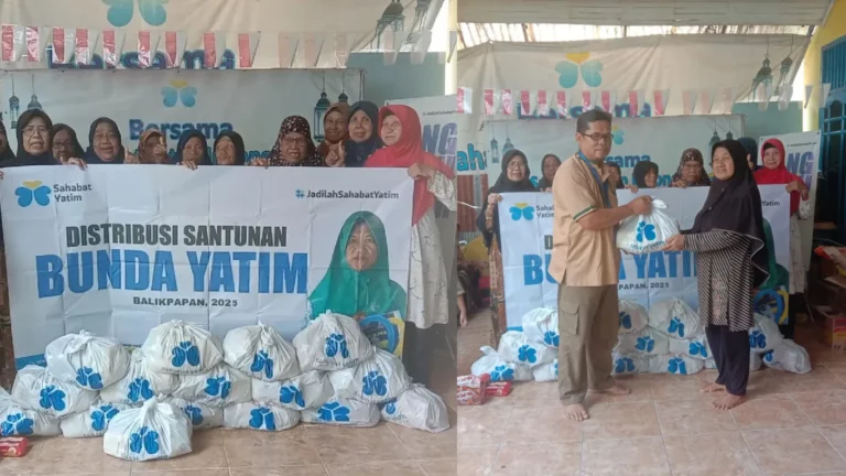 Penyaluran sembako Sahabat Yatim untuk bunda yatim di Balikpapan