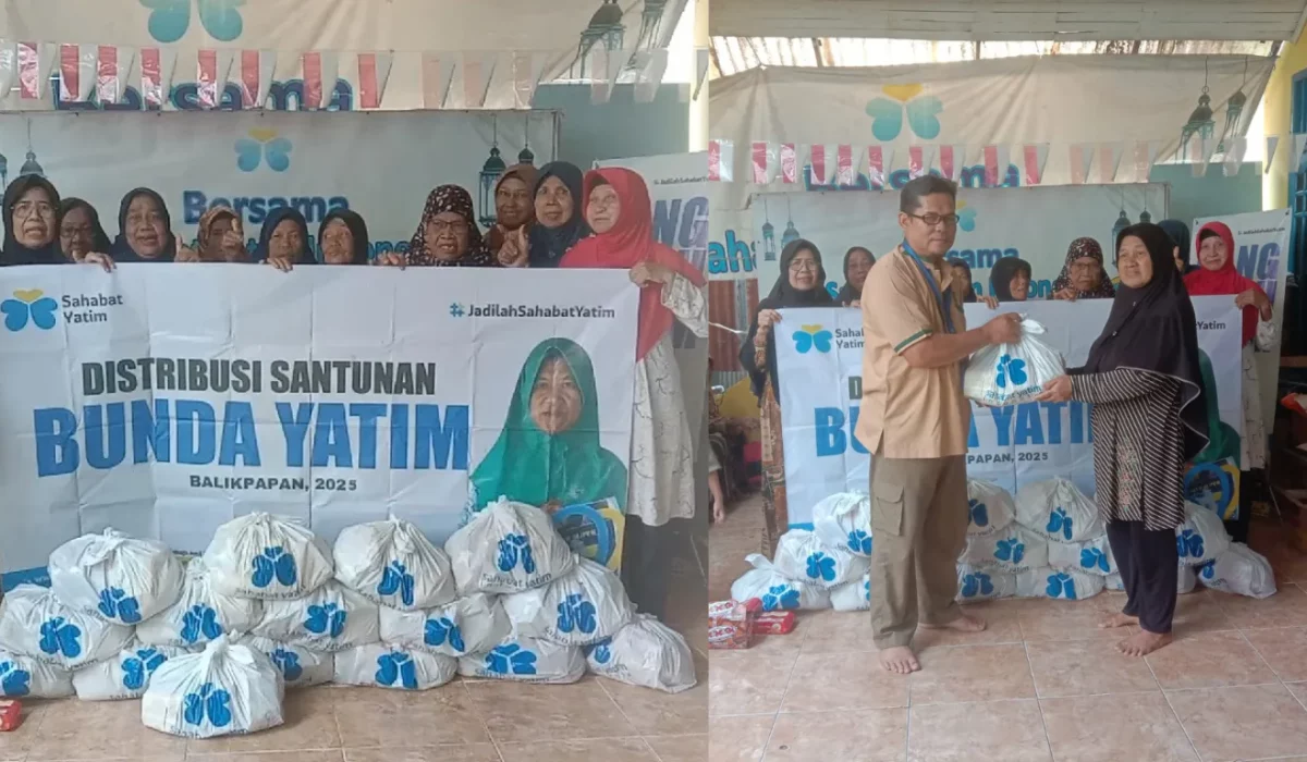 Penyaluran sembako Sahabat Yatim untuk bunda yatim di Balikpapan